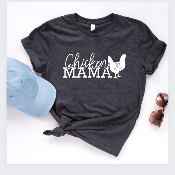 COPY - Chicken Mama Crew Neck Short Sleeve Tee Shirt - Picture 1 of 5